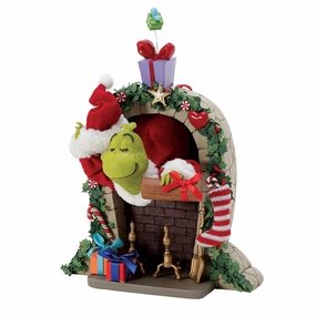 The Grinch Up the Chimbley Figurine Decorative Mirror,Home Decor Mirror