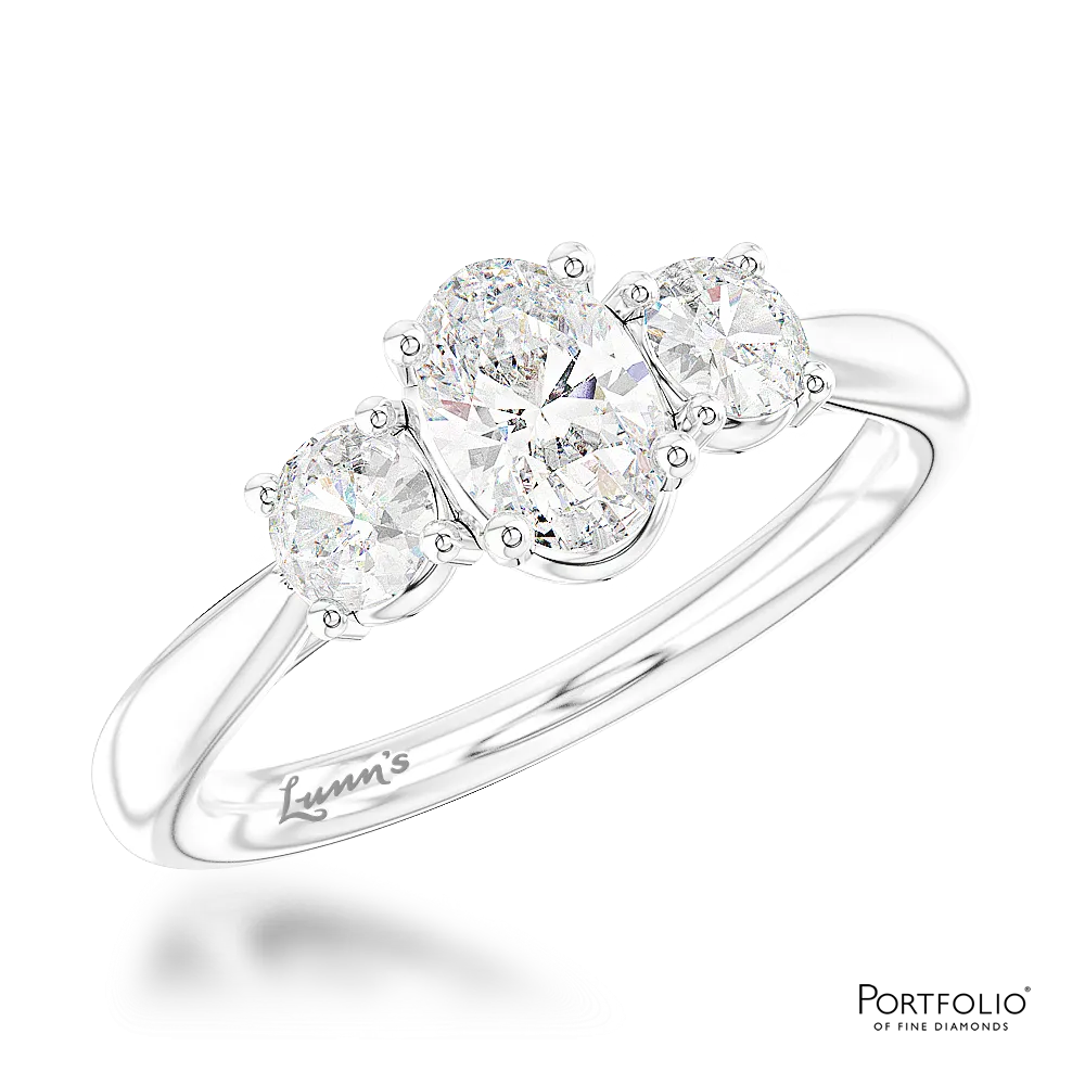 Three Stone 0.20ct E SI Diamond Platinum Ring