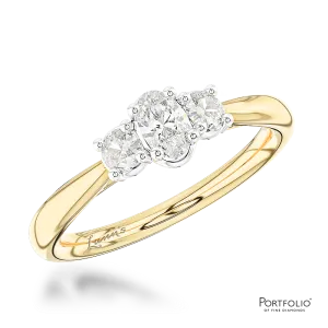 Three Stone 0.20ct F SI Diamond Yellow Gold/Platinum Ring