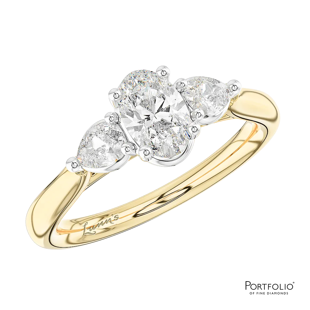 Three Stone 0.40ct G VS1 Diamond Yellow Gold/Platinum Ring