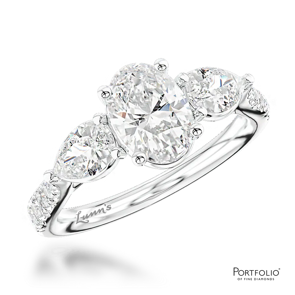 Three Stone 0.50ct E SI1 Diamond Platinum Ring