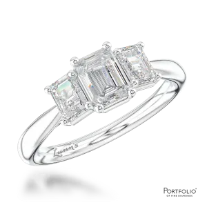 Three Stone 0.60ct D VS1 Diamond Platinum Ring