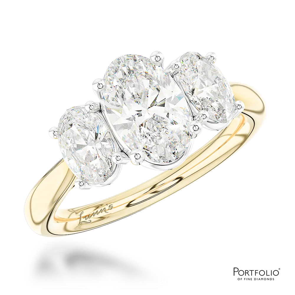Three Stone 0.70ct D VS2 Diamond Yellow Gold/Platinum Ring