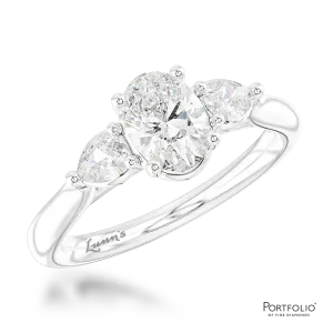 Three Stone 0.72ct E VS2 Diamond Platinum Ring