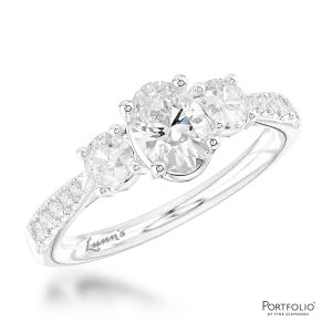 Three Stone 0.80ct G VS1 Diamond Platinum Ring