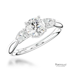 Three Stone 1.16ct I SI2 Diamond Platinum Ring