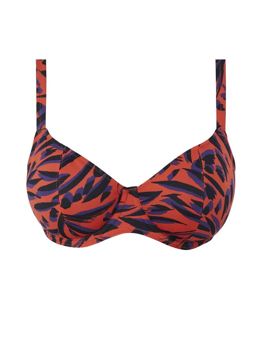 Tiger Bay Plunge Bikini Top - Sunset