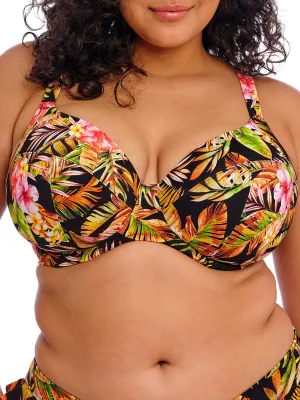 Tiger Valley Plunge Bikini Top - Black