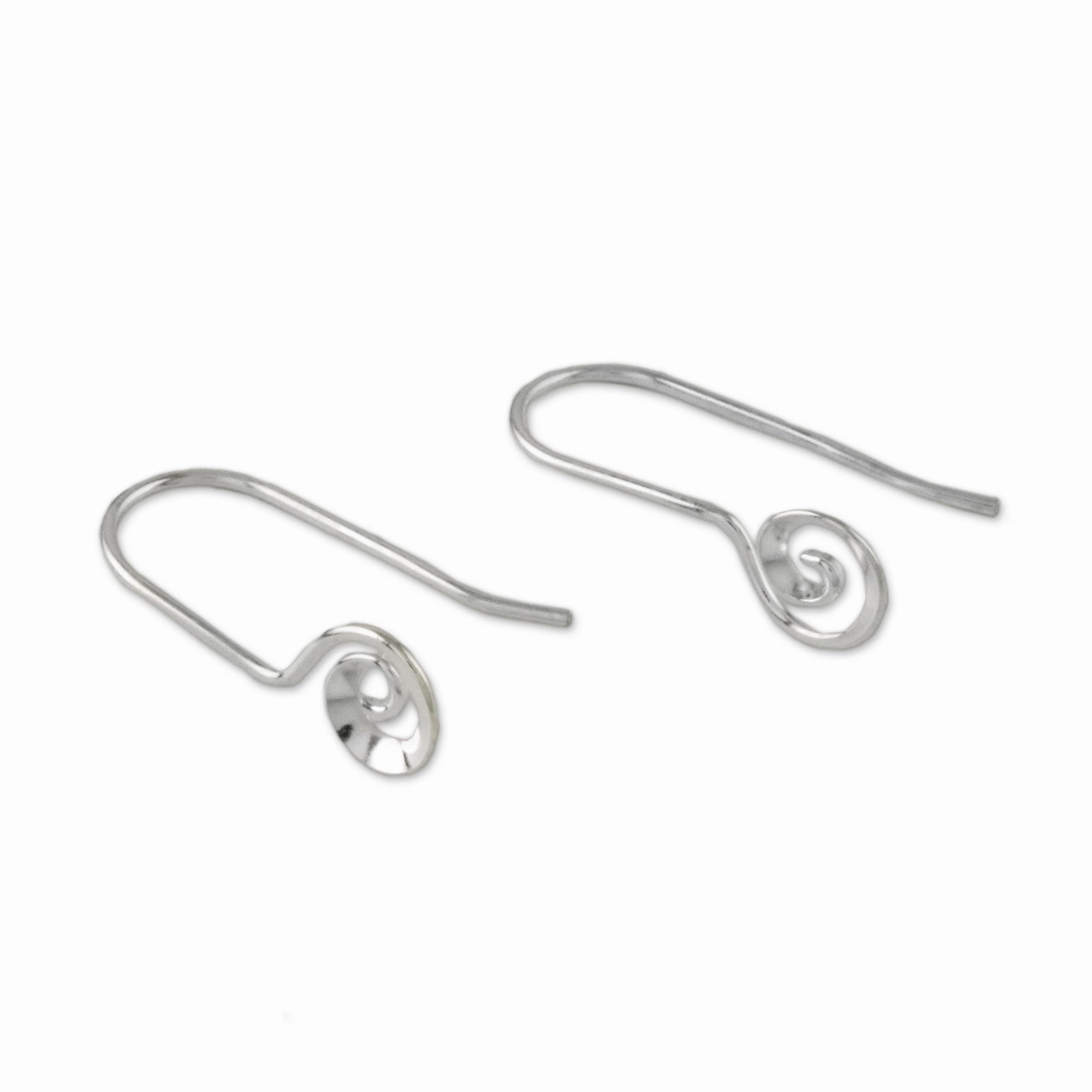 Tiny Spirals Spiraling Sterling Silver Drop Earrings from Thailand