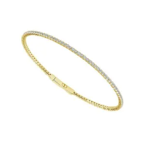 Titanium And 14K Yellow Gold Diamond Flexie Bracelet