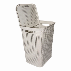 Titiz Rattan Laundry Basket 45L TM-1039 fabric hamper,portable laundry bin,laundry storage