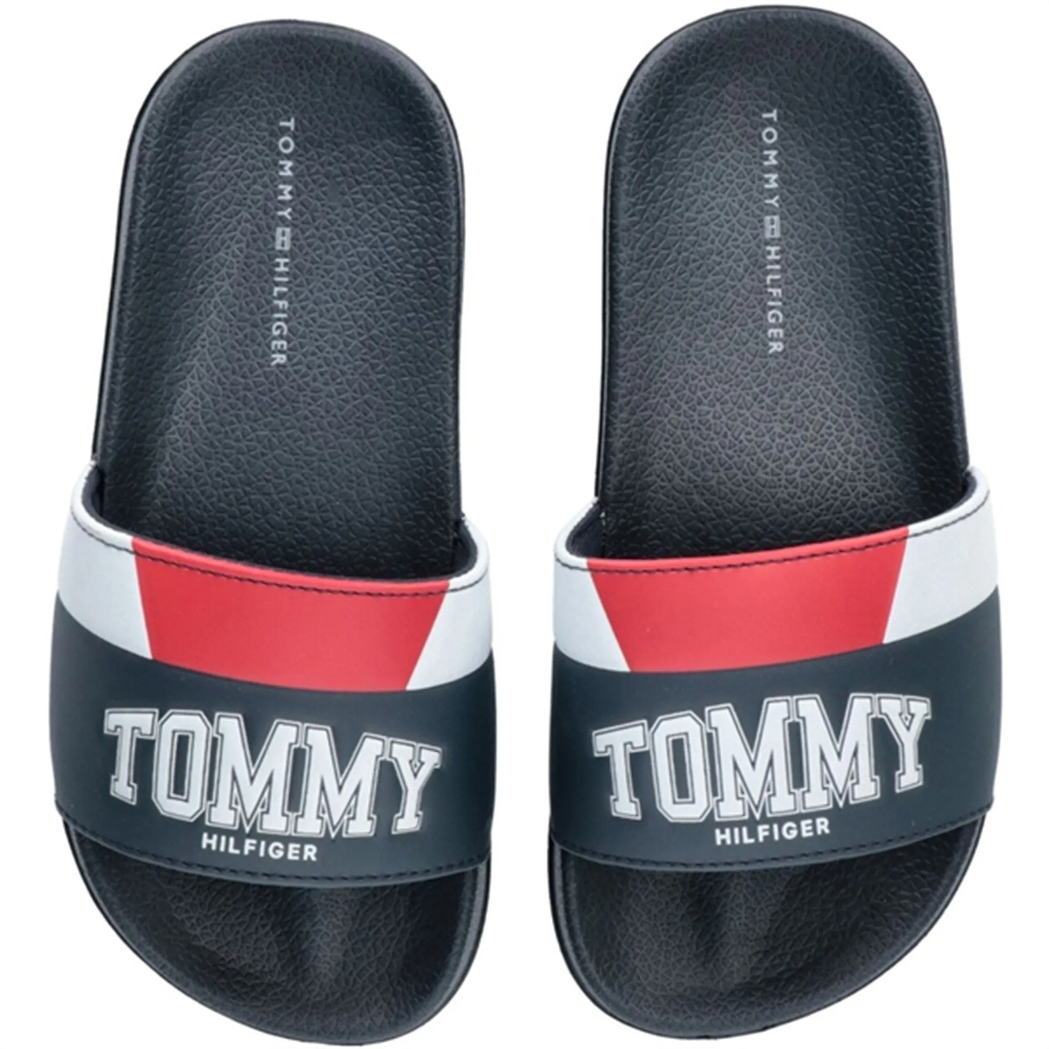 Tommy Hilfiger Varsity Print Pool Slide Blue