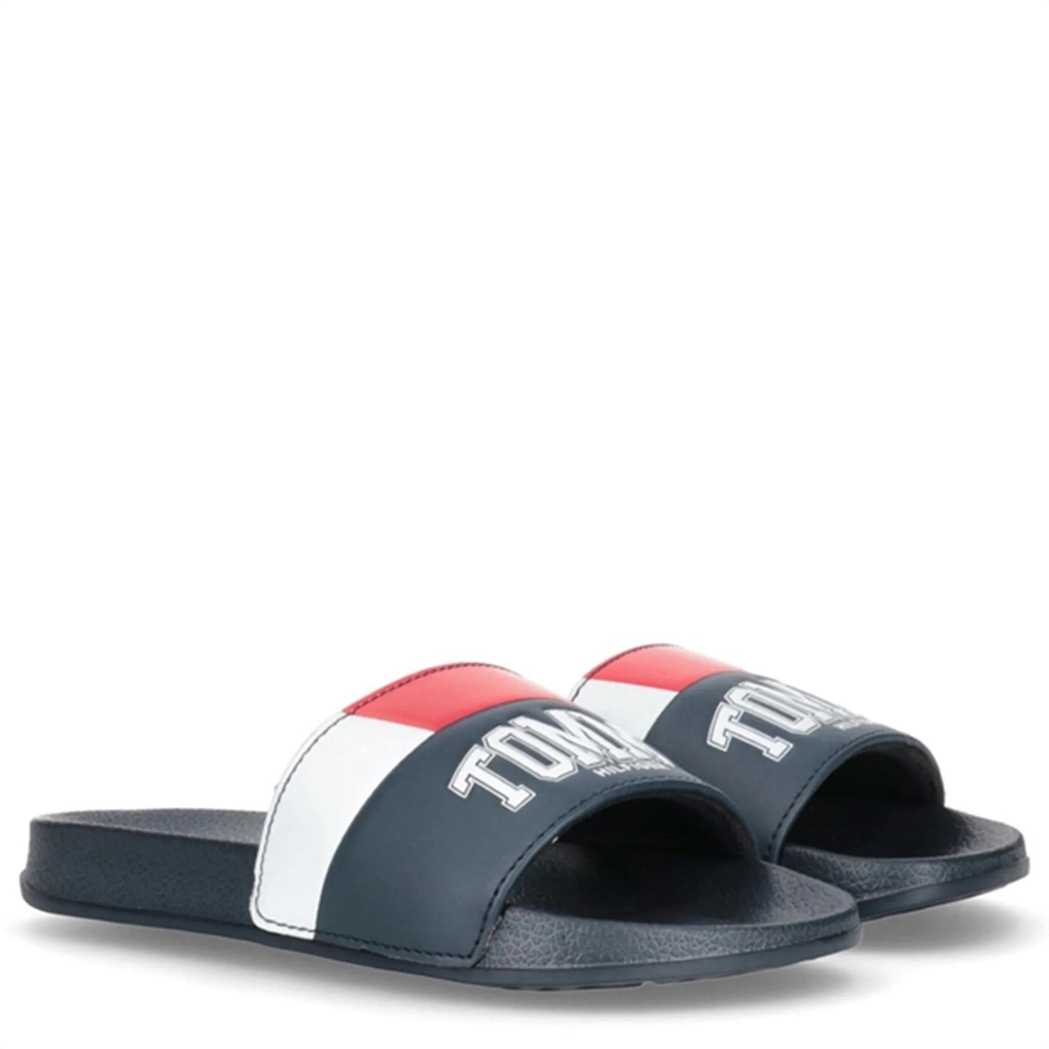 Tommy Hilfiger Varsity Print Pool Slide Blue