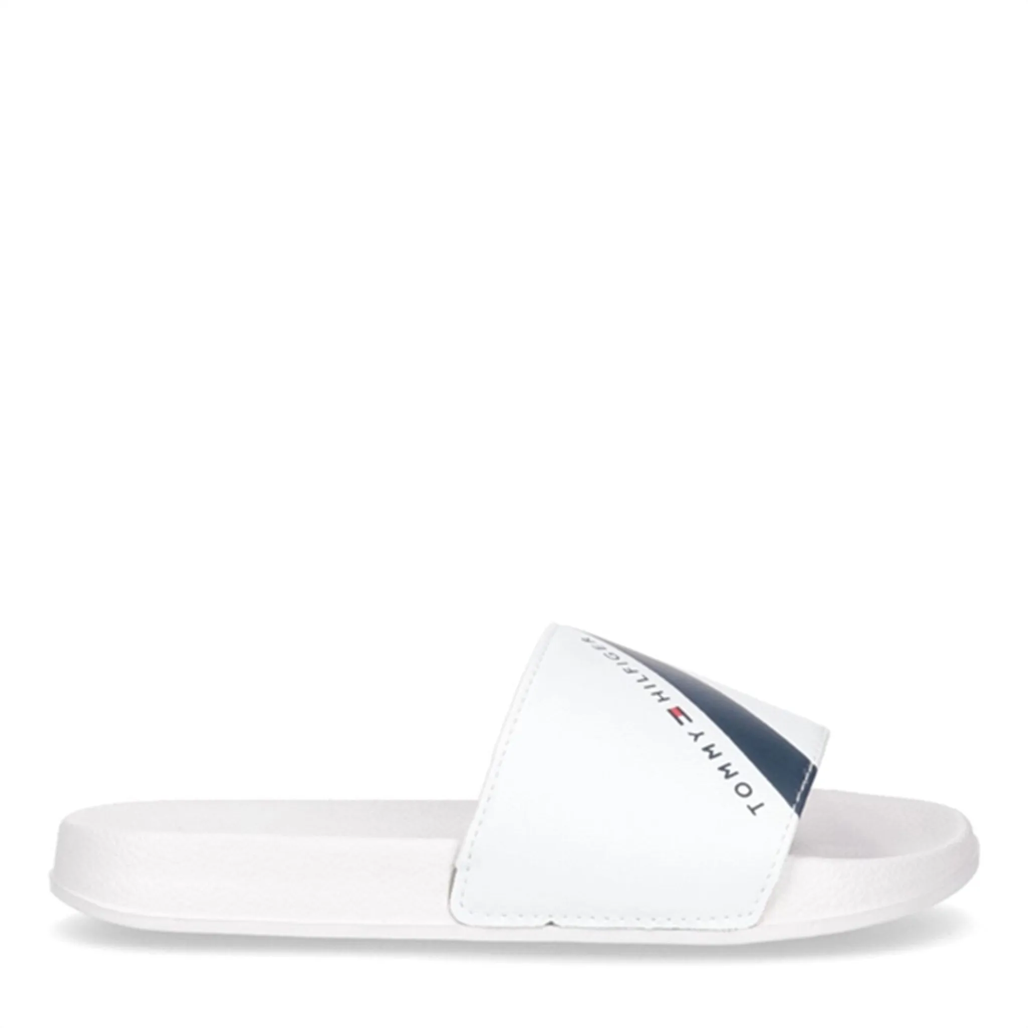 Tommy Hilfiger Varsity Print Pool Slide White