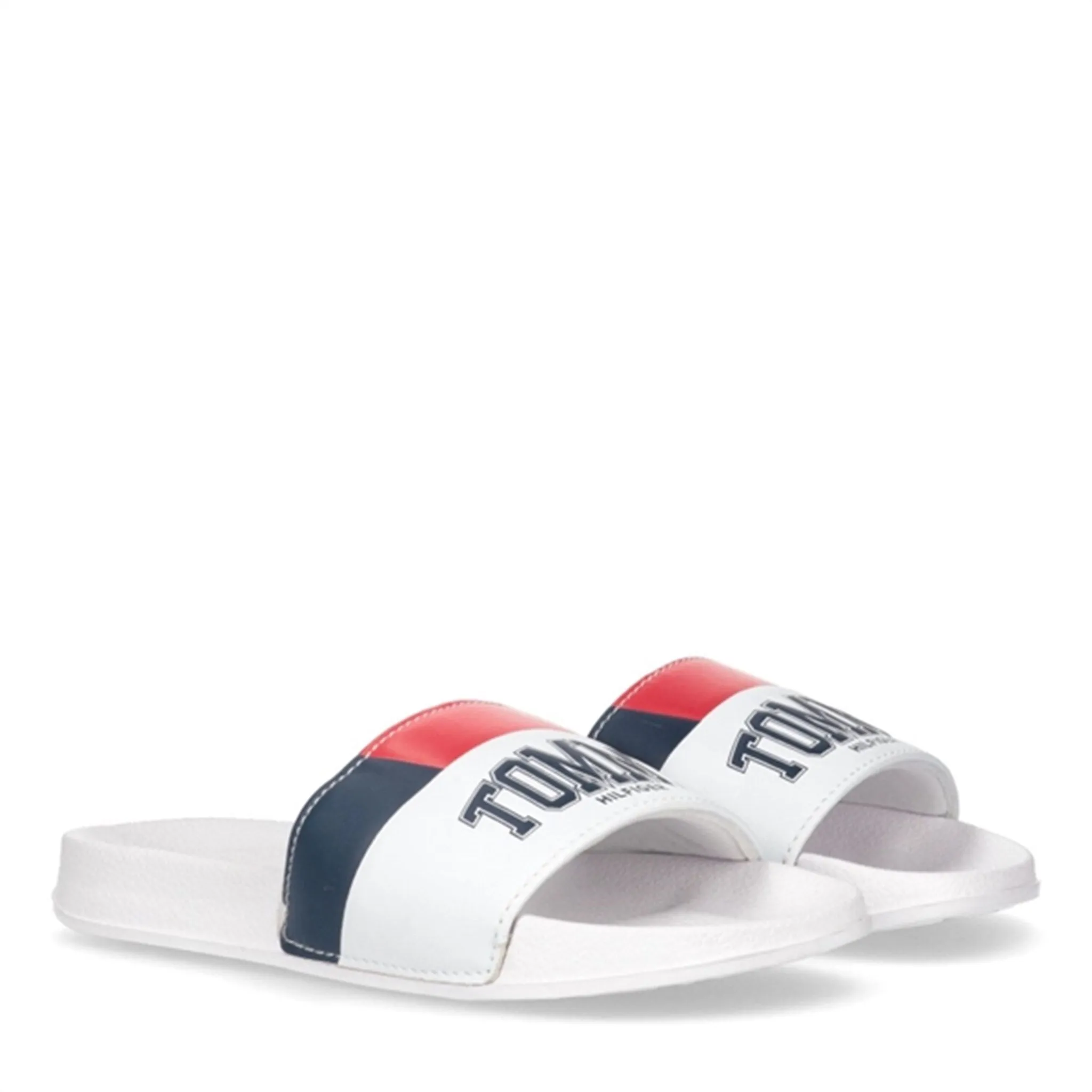 Tommy Hilfiger Varsity Print Pool Slide White