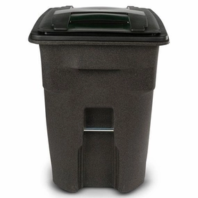 Toter Heavy Duty Two-Wheel Trash Cart, 96 Gallon, Brownstone - ANA96-58538