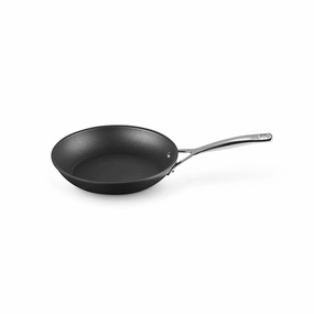 Toughened Non-Stick Shallow Frying Pan, 22cm, Black curtain fabric, upholstery textile