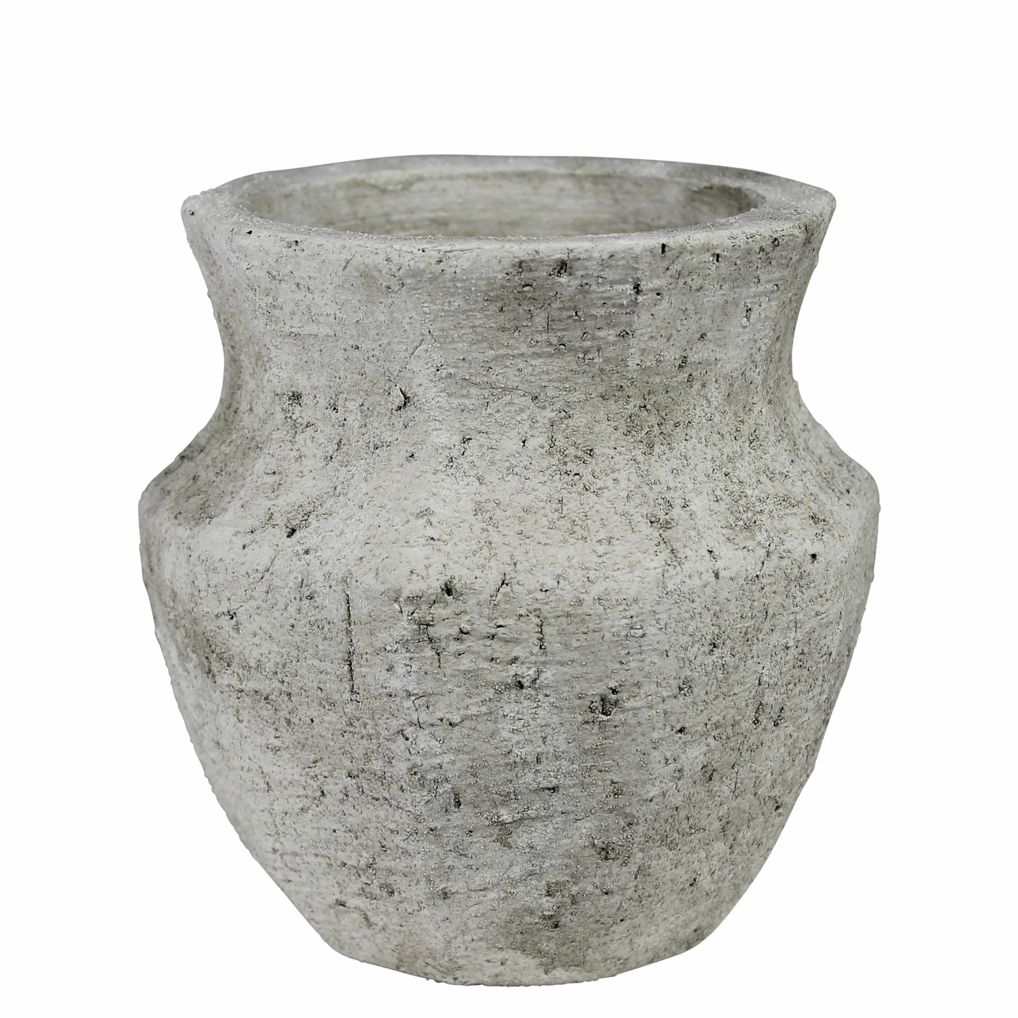 Toullon Vase, White Cement - Sm Vase,Ceramic Vase