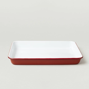 Tray, Pillarbox Red curtain fabric, upholstery textile