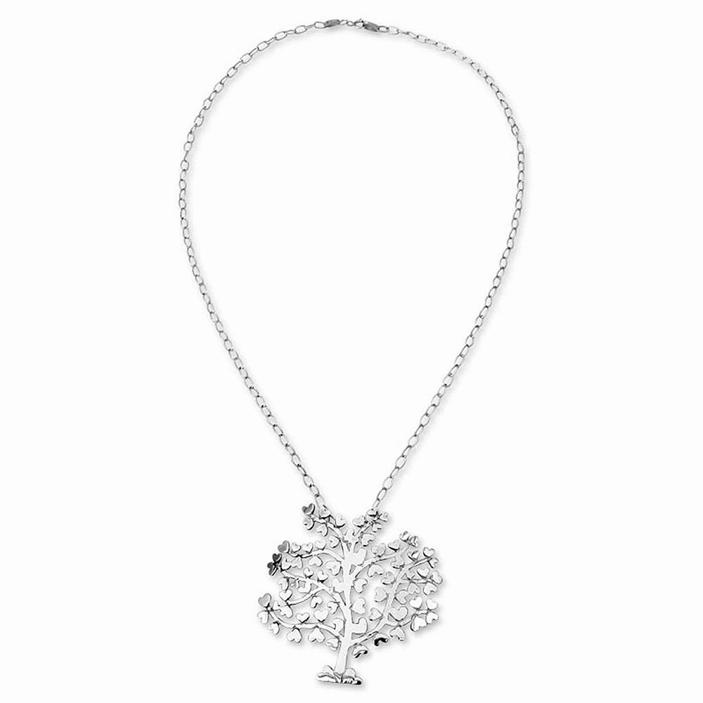 Tree of Love Sterling Silver Pendant Necklace