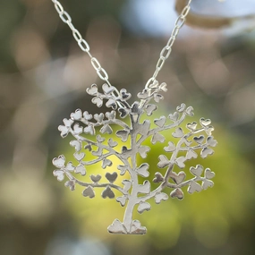 Tree of Love Sterling Silver Pendant Necklace