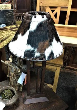 Tri Color Cowhide Lamp Shade mattress topper, bed base