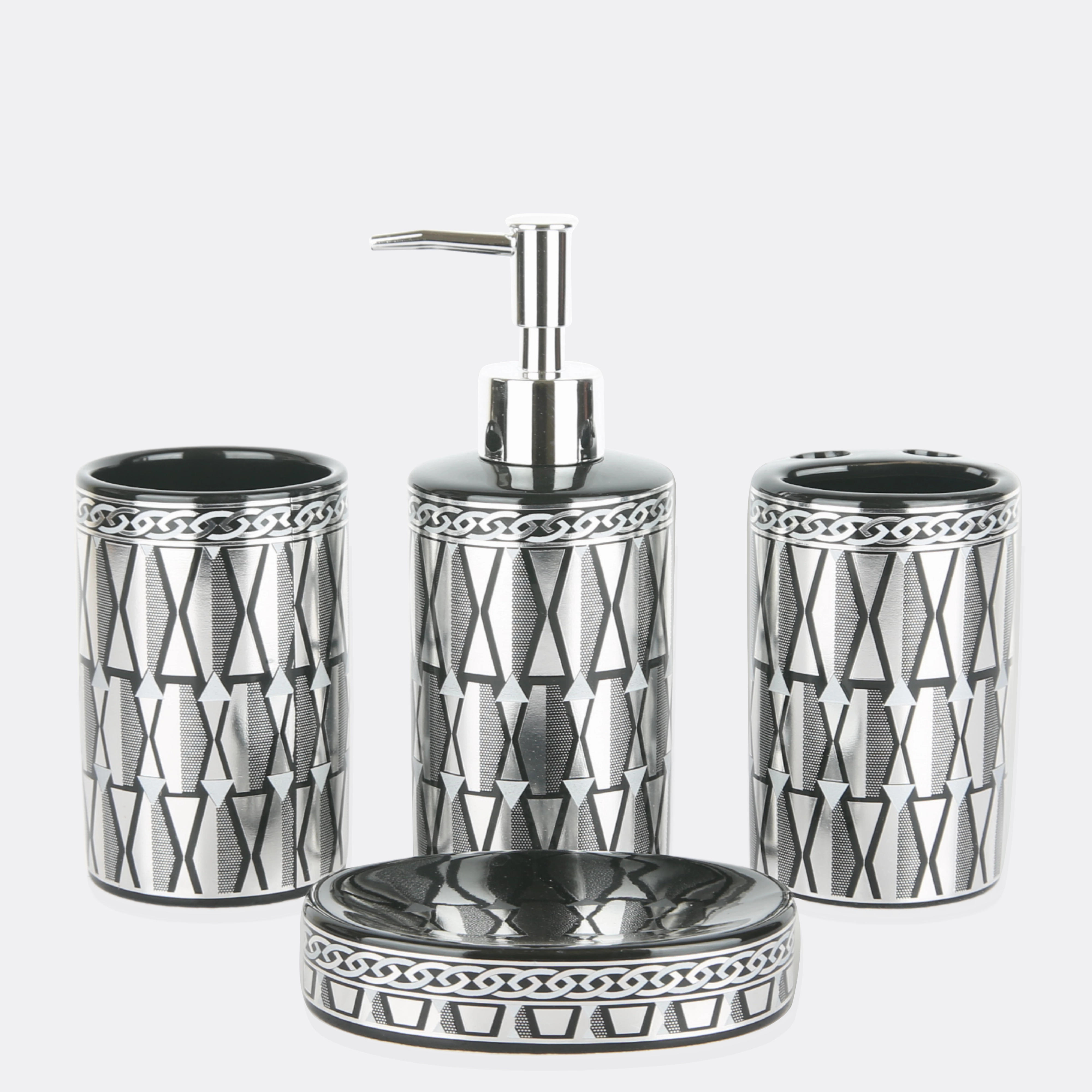 Trinity Bath Set Shower Curtain,Waterproof Curtain