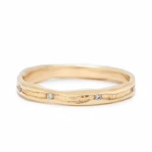 Trough Ring with Seven Diamonds