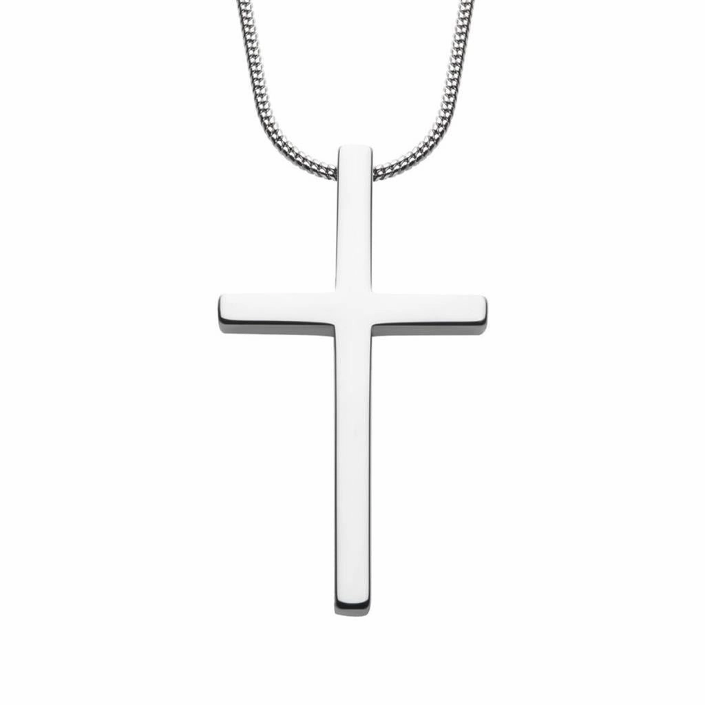 Tungsten Carbide Cross Pendant Necklace
