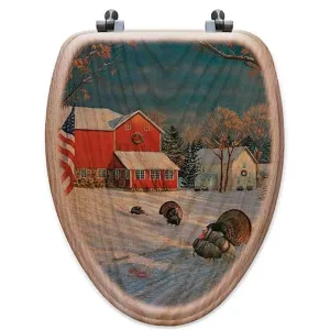 Turkeys & Farmhouse Oak Toilet Seat bathroom furniture, vanity cabinet