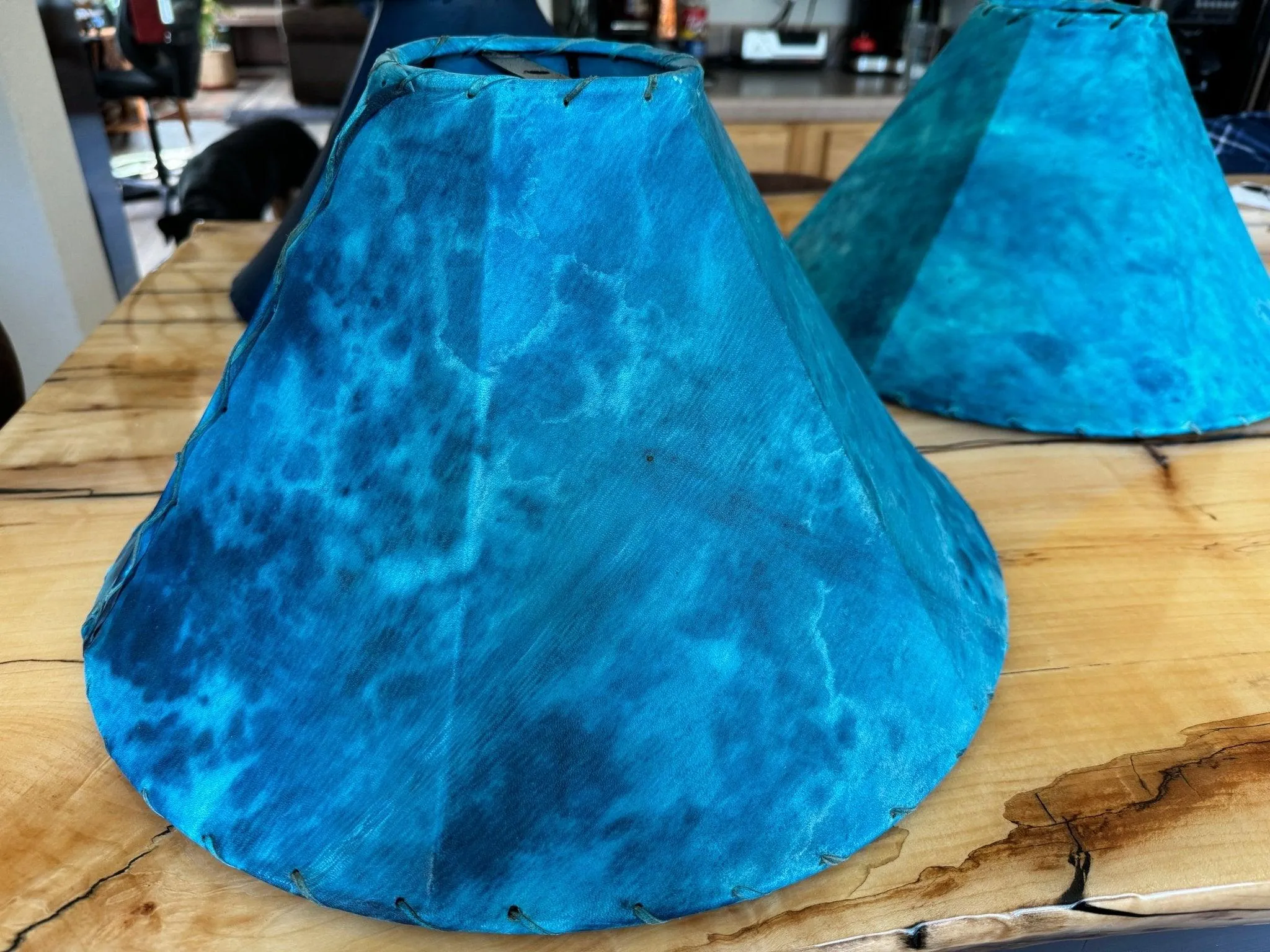 Turquoise Genuine Rawhide Lamp Shades