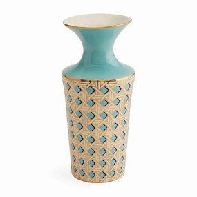 Turquoise Porcelain Cuff Vase | Jonathan Adler Basketweave Vase,Glass Vase