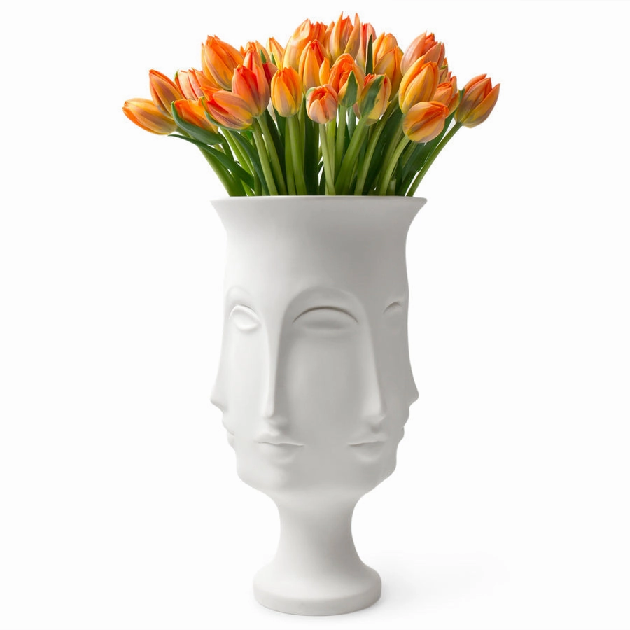 Unglazed Porcelain Faces Urn | Jonathan Adler Dora Maar