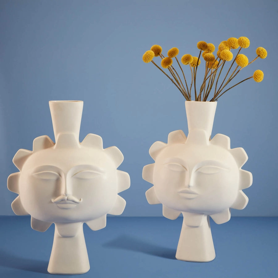 Unglazed Porcelain Sun Vase | Jonathan Adler Muse