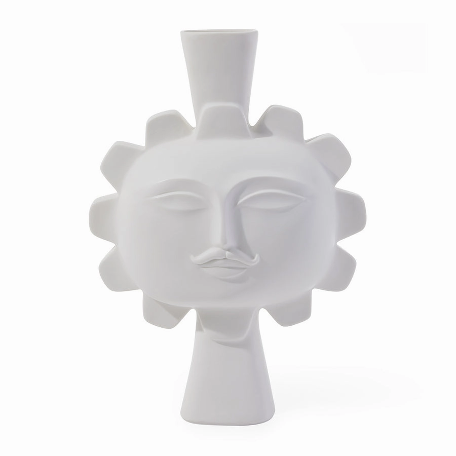 Unglazed Porcelain Sun Vase | Jonathan Adler Muse Vase,Glass Vase