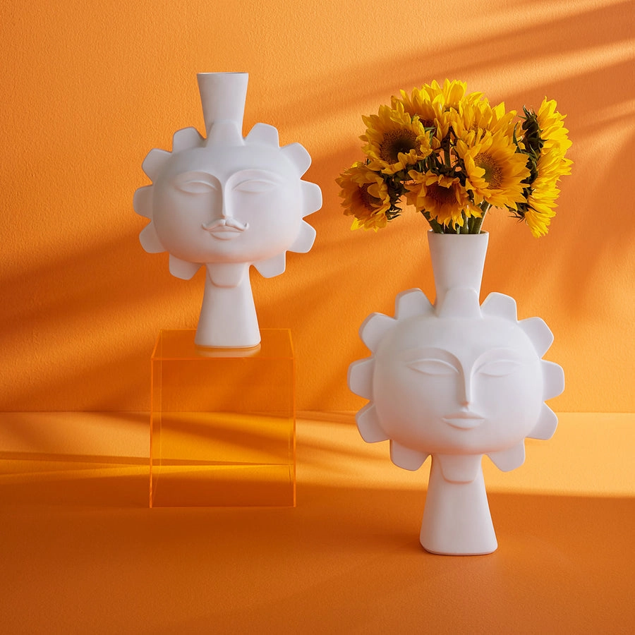 Unglazed Porcelain Sun Vase | Jonathan Adler Muse