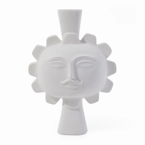 Unglazed Porcelain Sun Vase | Jonathan Adler Muse Vase,Glass Vase