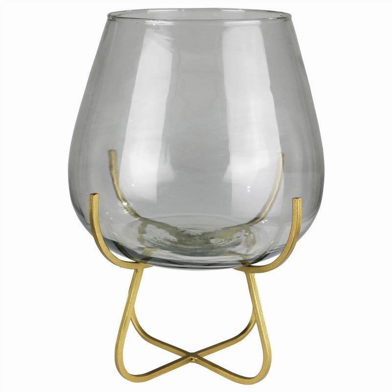 Vella Vase on Gold Stand
