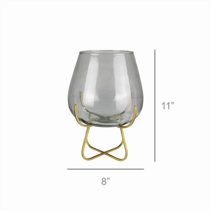 Vella Vase on Gold Stand