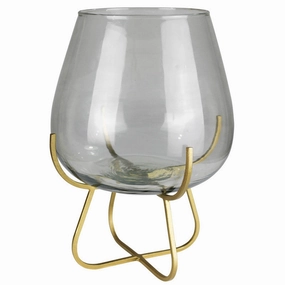 Vella Vase on Gold Stand Vase,Ceramic Vase