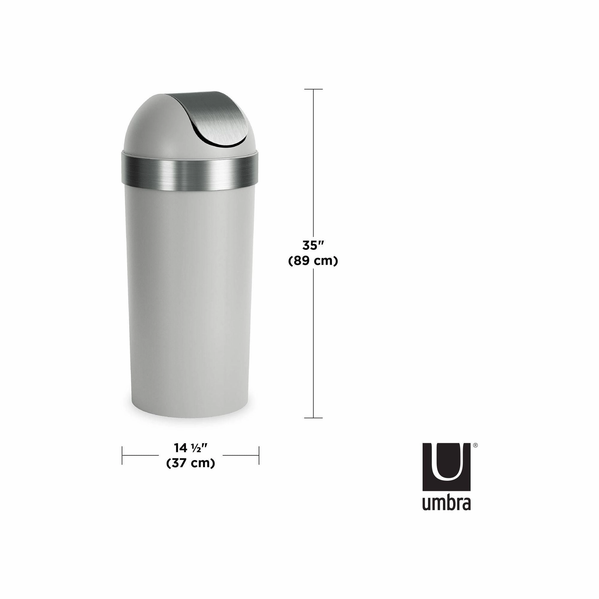 Venti 16-Gallon (62L) Trash Can with Swing Top Lid