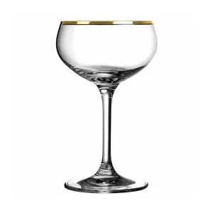 Vintage Champagne Glass With Gold Rim, Clear ceramic platter, appetizer tray