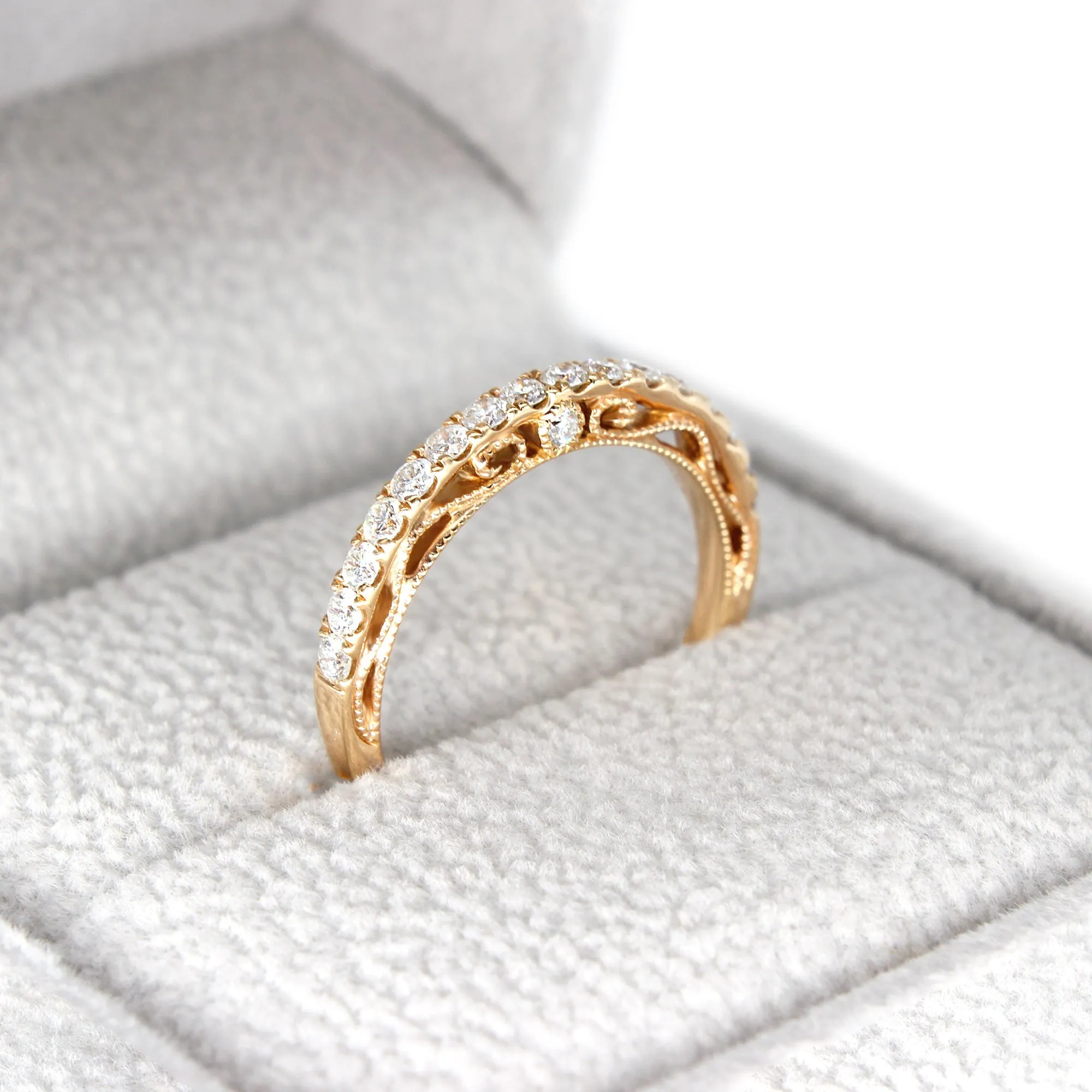 Vintage Inspired 0.50 ct. Diamond Band With Accent Milgrain