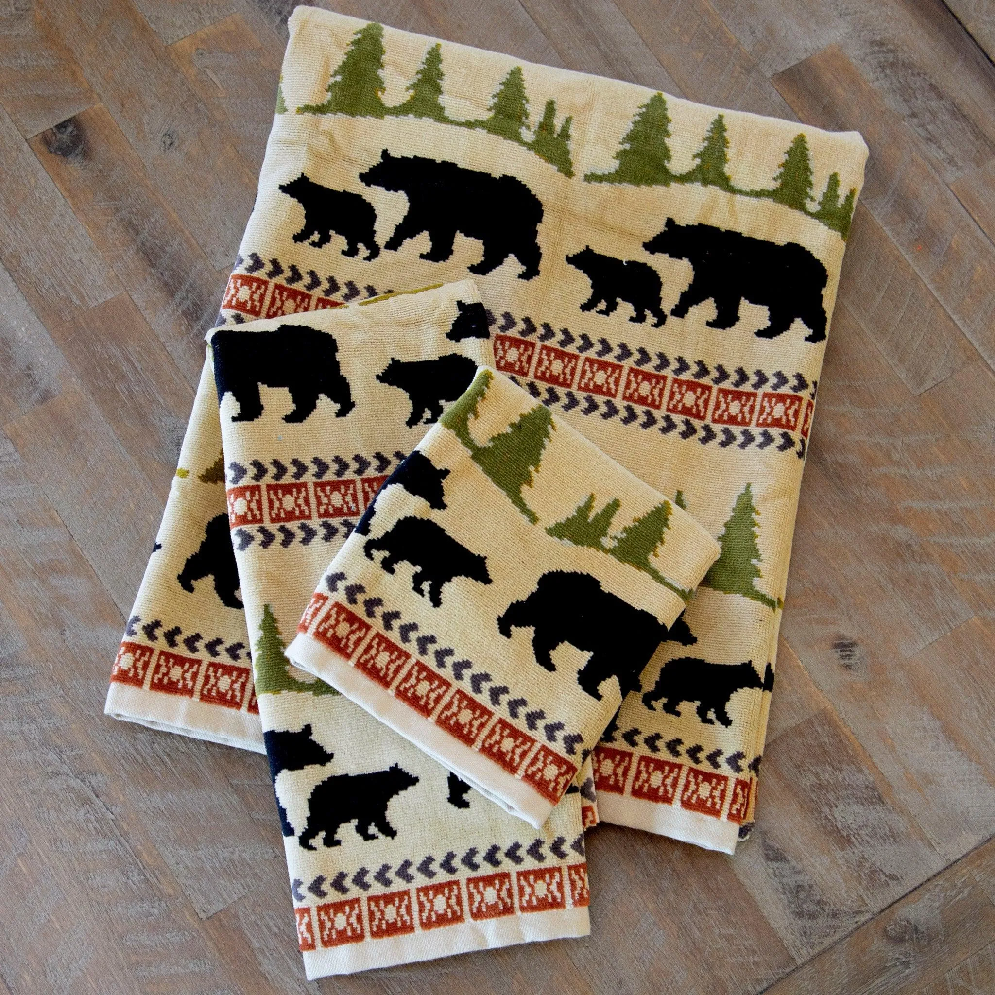Wandering Wildlife Bathroom Towels bath towels, hand towels