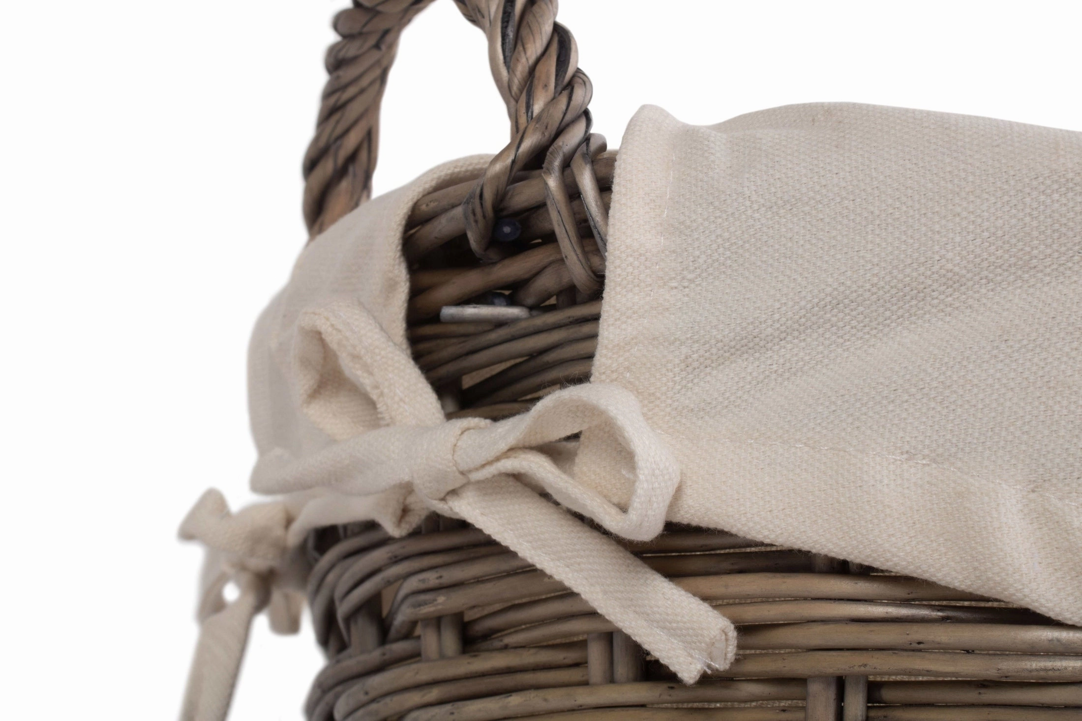 Wash Basket with White Lining - Small