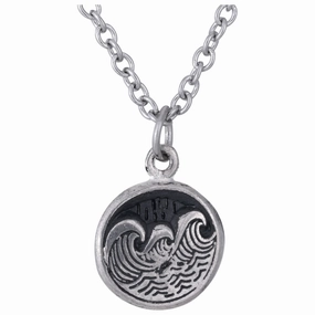 Waves Pewter Necklace