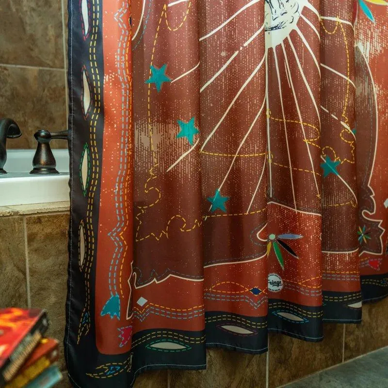 Western Bronc Shower Curtain
