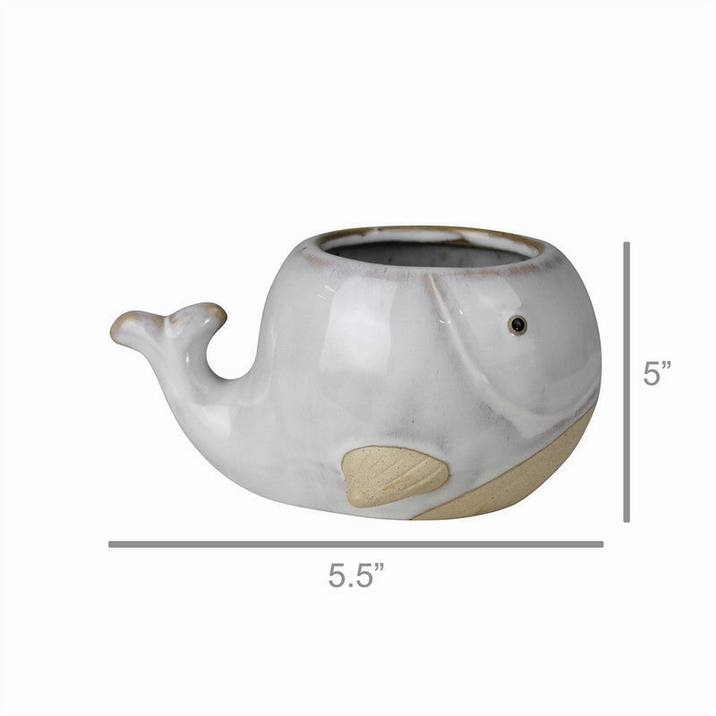 Whale Cachepot, Ceramic
