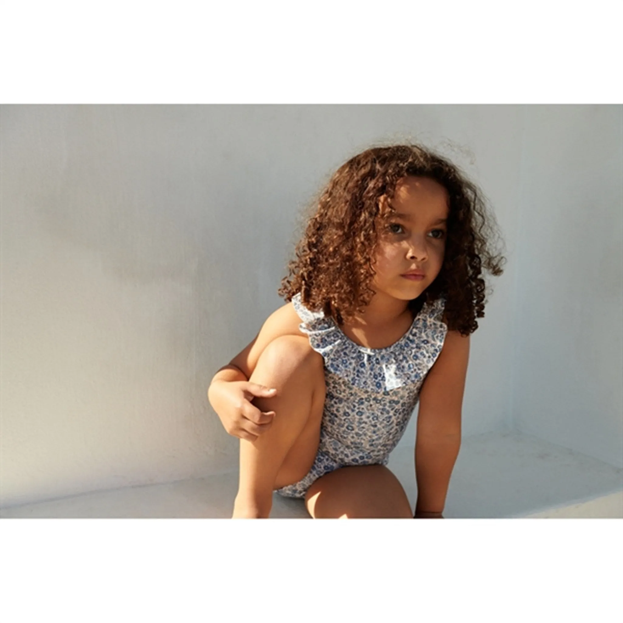 Wheat Blue Flower Meadow Swimsuit Marie-Louise