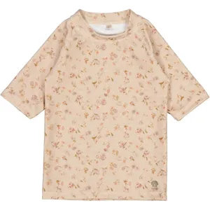 Wheat Purple Poppy Flowers Jackie Swim T-shirt